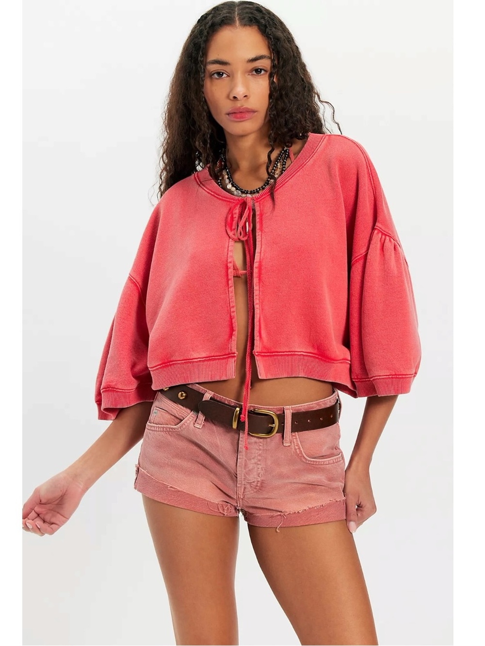 Free People Bohemian Cape Me Cozy Cardi Sweatshirt Cardigan Size XL NWT - Picture 5 of 13